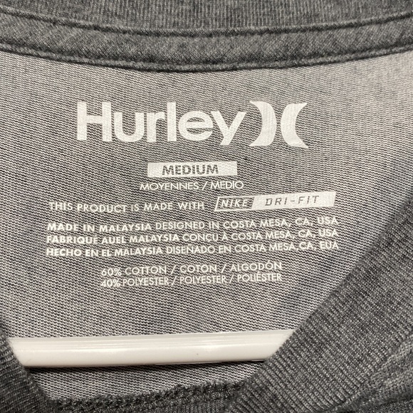 Hurley logo grey tshirt - Picture 2 of 3